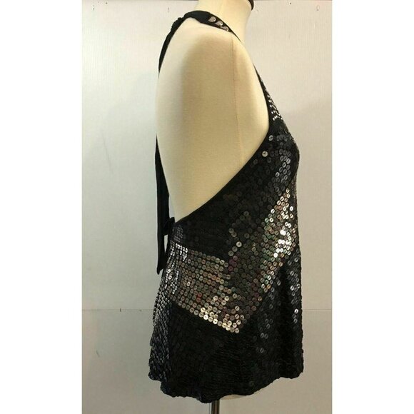 Wyton Women's Halter Sequin Top Size Small Ric1 - Picture 4 of 8